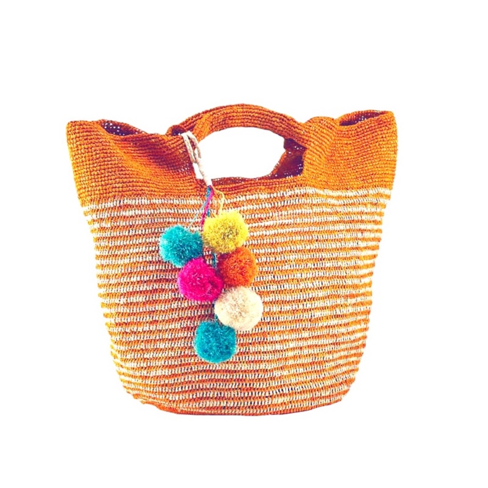 Natural Raffia Crochet Tote